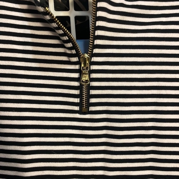 TALBOTS‎ Black & White Striped Tank w Gold Zipper - Picture 8 of 11